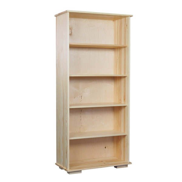 Regał II drewniany MODERN, kolor sosnowy, 5 półek 101663