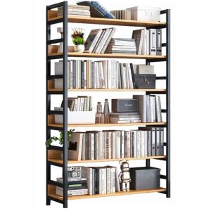 Regał industrialny 6 półek drabinka na książki 174 cm 335377