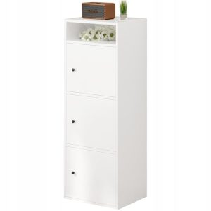 Regał industrialny biały stojący wysoki 138 cm 357477
