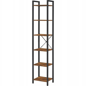 Regał industrialny na książki biblioteczka wąski wysoki loft słupek vintage 662379