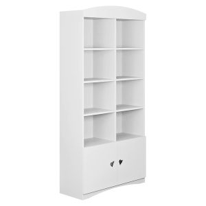Regał Julia 90 cm z 2 drzwiami i 8 półkami biały 102370