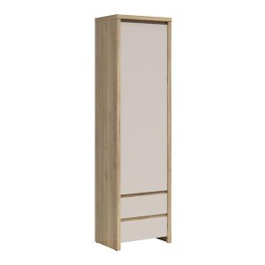 Regał Kaspian 56 cm z drzwiami i 2 szufladami dąb mauvella/kaszmir 1064872