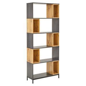 Regał Kiko 80 cm z 10 półkami dąb/antracyt 704779