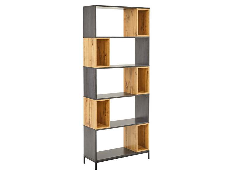 Regał Kiko 80 cm z 10 półkami dąb/antracyt 704779