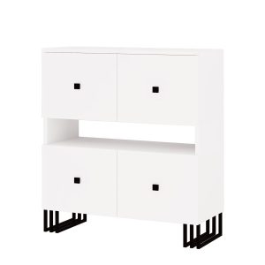 Regał Komoda Klara 90 Biały/C 90X40X102 Cm 941104