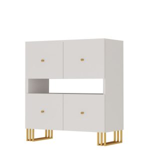 Regał Komoda Klara 90 Kaszmir/Z 90X40X102 Cm 941103