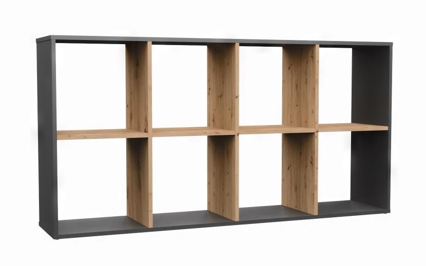 Regał komorowy szafka Malax 2X4 - Antracyt dąb artisan 78461