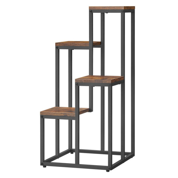Regał kwietnik 4 półki - rustykalny / nogi czarne 362209