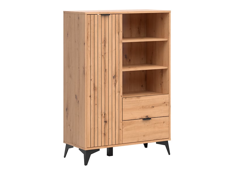 Regał Lamea 90 cm z drzwiami 2 szufladami i 2 półkami dąb artisan 769818