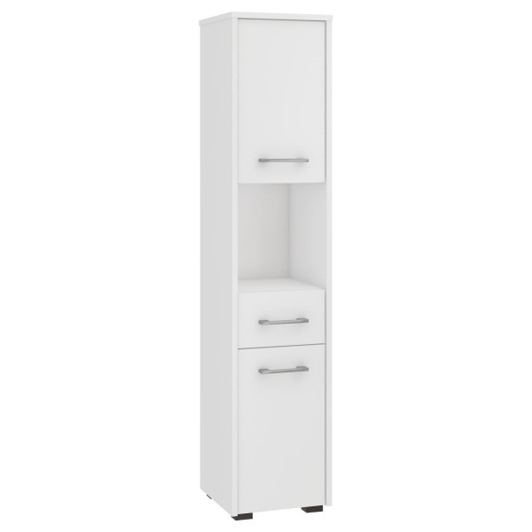 Regał Łazienka Fin Słupek 30 2D 1Sz 1W 140Cm Pk Biały 710385