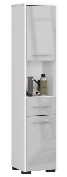 Regał Łazienka Fin Słupek 30 2D 1Sz 1W 140Cm Pk Metalik Połysk 710382