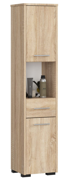 Regał Łazienka Fin Słupek 30 2D 1Sz 1W 140Cm Pk Sonoma 710378