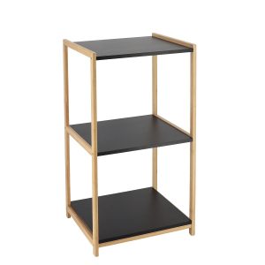 Regał Łazienkowy 3-poziomowy Black Bamboo Nowoczesny 68,5 cm 669000