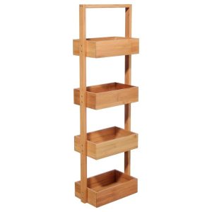 Regał łazienkowy BAMBOU, 4 poziomy – 100% bambus 306979