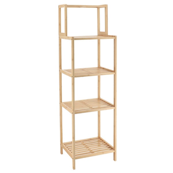 Regał łazienkowy Lambie 5 półek bambus nowoczesny beżowy 125 cm 669330