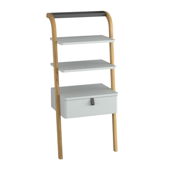Regał łazienkowy MOSS 50 cm jasno szary półmat 817674