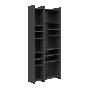 Regał Lenny 80 cm z 12 półkami grafitow 207907 Regał Lenny 80 cm z 12 półkami grafitow 207907
