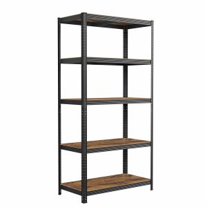 Regał Loft Brązowo-Czarny 200×100 cm, 5 Półek, 120 kg 762675 Regał Loft Brązowo-Czarny 200×100 cm, 5 Półek, 120 kg 762675