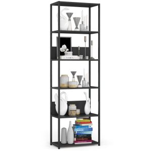 Regał loftowy metalowy 60 cm Czarny 60x32x192 cm 303446 Regał loftowy metalowy 60 cm Czarny 60x32x192 cm 303446