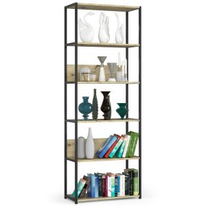 Regał loftowy metalowy 70 cm Czarny, Dąb Artisan 70x32x192cm 303415 Regał loftowy metalowy 70 cm Czarny, Dąb Artisan 70x32x192cm 303415