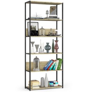 Regał loftowy metalowy 80 cm Czarny, Dąb Artisan 80x32x192cm 303407 Regał loftowy metalowy 80 cm Czarny, Dąb Artisan 80x32x192cm 303407