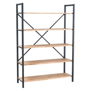 Regał Loras R1 122 cm z 5 półkami dąb/czarny 42199 Regał Loras R1 122 cm z 5 półkami dąb/czarny 42199