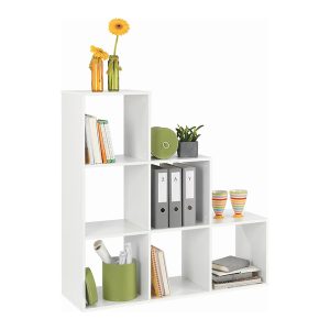 Regał Luna 112 cm z 6 półkami biały 838292 Regał Luna 112 cm z 6 półkami biały 838292