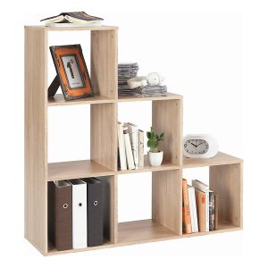 Regał Luna 112 cm z 6 półkami dąb sonoma 806185 Regał Luna 112 cm z 6 półkami dąb sonoma 806185