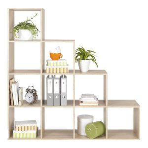 Regał Luna 149 cm z 10 półkami dąb sonoma 838293 Regał Luna 149 cm z 10 półkami dąb sonoma 838293