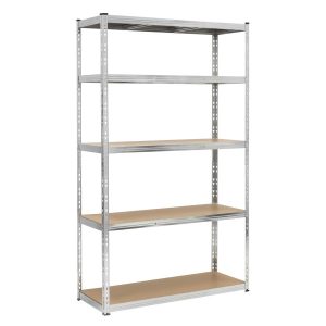 Regał magazynowy 205x120x45 cm 1000 kg 5 półek metalowy garażowy 949065 Regał magazynowy 205x120x45 cm 1000 kg 5 półek metalowy garażowy 949065