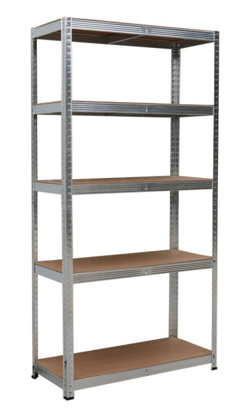 Regał magazynowy metalowy 2w1, 5 półek 180x90x40 cm 345533