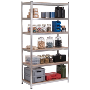 Regał magazynowy metalowy 6 półek wciskany 900kg 222x90x40cm 997730