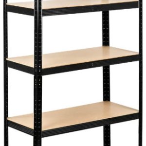 Regał magazynowy metalowy czarny 5 półek wciskany 875kg 180x90x40cm 782156 Regał magazynowy metalowy czarny 5 półek wciskany 875kg 180x90x40cm 782156