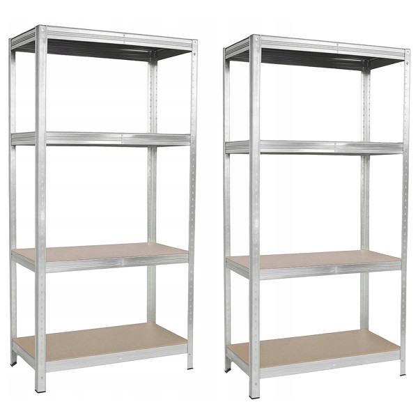 Regał Magazynowy Metalowy Garażowy do garażu 150x70x30cm 600kg 2 szt 804270