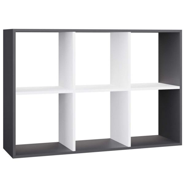 Regał Malax 2X3 ANTRACYT BIAŁY 662209