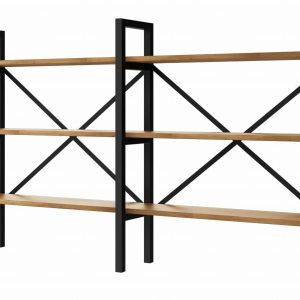 Regał Medium Industrial Loft na książki D3+R 100x200x20 cm 143508 Regał Medium Industrial Loft na książki D3+R 100x200x20 cm 143508