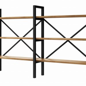Regał Medium Industrial Loft na książki D3+R 100x200x30 cm 143537 Regał Medium Industrial Loft na książki D3+R 100x200x30 cm 143537