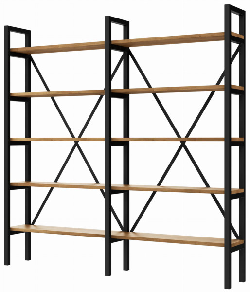 Regał Medium Industrial Loft na książki D5+R 160x160x20 cm 143539