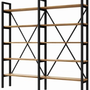 Regał Medium Industrial Loft na książki D5+R 160x180x30 cm 143502 Regał Medium Industrial Loft na książki D5+R 160x180x30 cm 143502