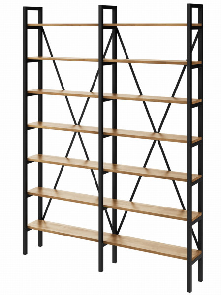 Regał Medium Industrial Loft na książki D7+R 220x200x20 cm 143519