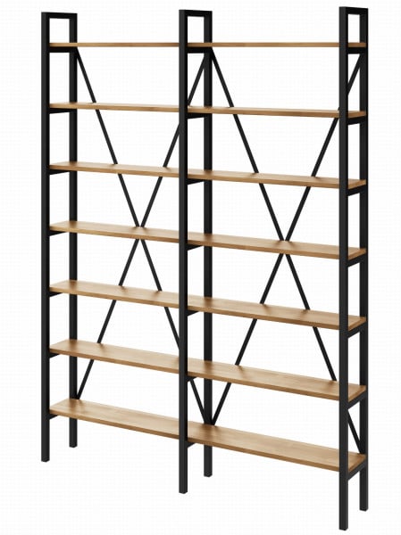 Regał Medium Industrial Loft na książki D7+R 220x200x30 cm 143505