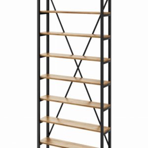 Regał Medium Industrial Loft na książki D8 245x80x20 cm 135511 Regał Medium Industrial Loft na książki D8 245x80x20 cm 135511