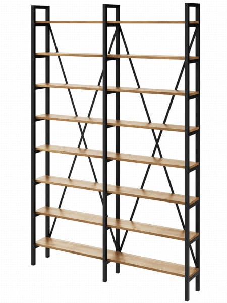 Regał Medium Industrial Loft na książki D8+R 245x180x20 cm 143515