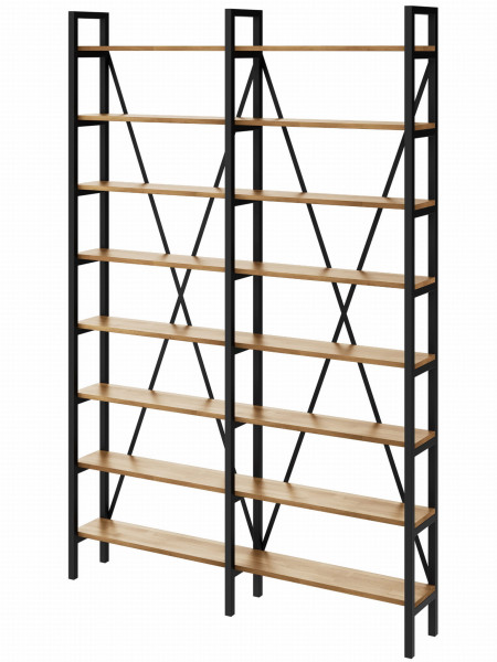Regał Medium Industrial Loft na książki D8+R 245x200x30 cm 143509