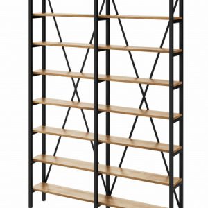 Regał Medium Industrial Loft na książki D8+R 245x200x40 cm 143520 Regał Medium Industrial Loft na książki D8+R 245x200x40 cm 143520