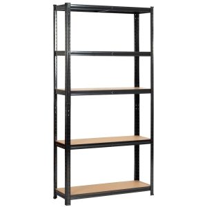 Regał metalowy garażowy czarny 90x30x180 cm 353375 Regał metalowy garażowy czarny 90x30x180 cm 353375