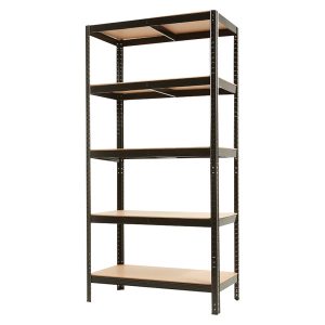 Regał metalowy magazynowy 180x90x40 cm 875 kg czarny garażowy 841319 Regał metalowy magazynowy 180x90x40 cm 875 kg czarny garażowy 841319
