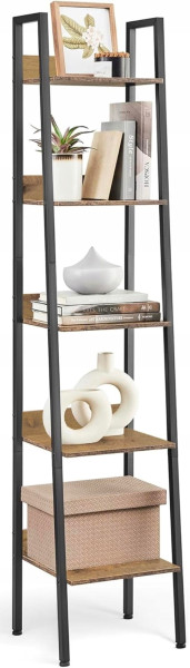 Regał metalowy stojący artisan-czarny ze stalową ramą biurowy szafka półka 940530