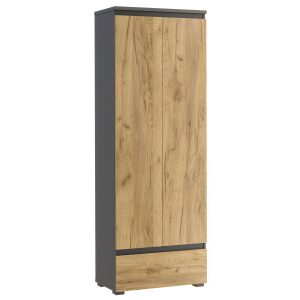 Regał młodzieżowy NEO 02 antracyt / dąb craft z drzwiczkami i szufladą 915874 Regał młodzieżowy NEO 02 antracyt / dąb craft z drzwiczkami i szufladą 915874