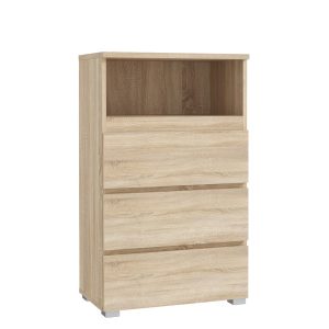 Regał młodzieżowy NEO 03 dąb sonoma z szufladami i półką – praktyczny 917067 Regał młodzieżowy NEO 03 dąb sonoma z szufladami i półką – praktyczny 917067